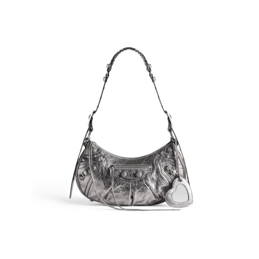 Women's Le Cagole Shoulder Bag Small in Silver