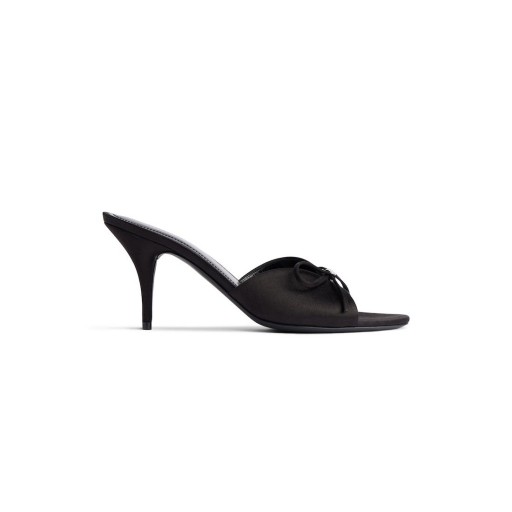 Women's Knife Bow Sandal in Black/silver