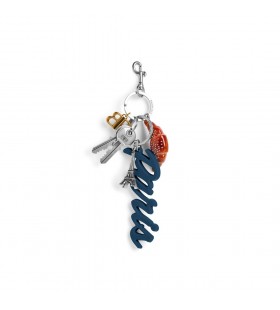 Women's Tourist Paris Croissant Charm/keychain in Multicolor