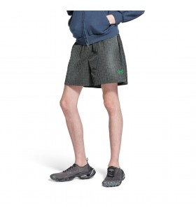 Men's Check Boxer Swim Shorts in Black/blue