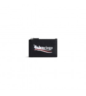 Men's Cash Large Long Coin And Card Holder in Black