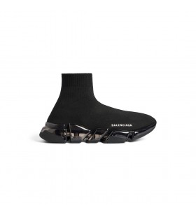 Women's Speed 2.0 Full Clear Sole Recycled Knit Sneaker in Black