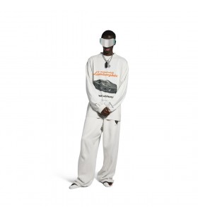 Balenciaga I Automobili Lamborghini Oversized T-shirt in Dirty White