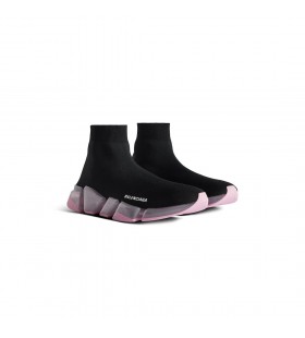 Women's Speed 2.0 Full Clear Sole Recycled Knit Sneaker in Black/rose