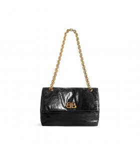 Women's Monaco Chain Bag Small in Black