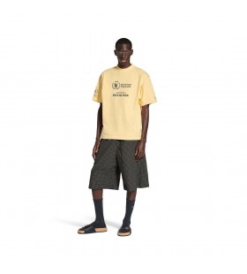 Men's Wfp T-shirt Medium Fit in Pale Yellow/black