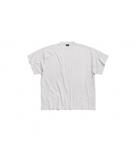 Men's Security Tape Logo Oversized T-shirt in White/red
