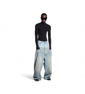 Homens do Cut-up Cal&Atilde;&sect;as Largas em Azul