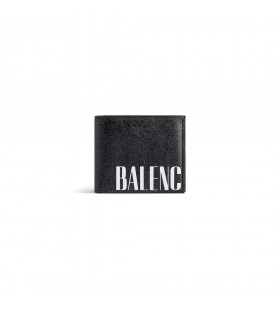 Men's Editor Square Folded Wallet in Black
