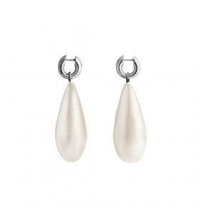 Mban Palazzo Pearl Earrings i Airgid Antique