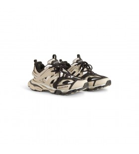 Men's Track Sneaker in Beige/black