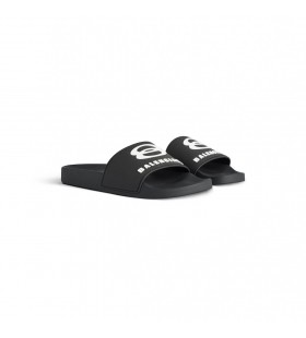 Menn ' s Pool Skyv Sandal i Svart/hvitt