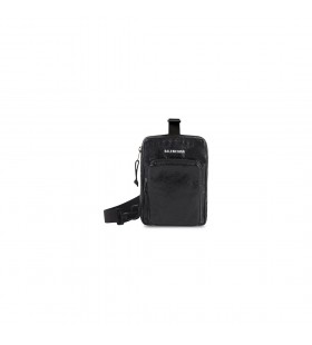Menn Explorer Crossbody-Messenger-Bag i Sort