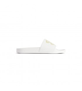 Menn ' s Pool Skyv Sandal i Hvit/gul