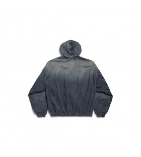Kvinne Zip-up Hettegenser i Mørk Blå