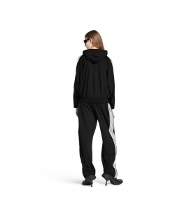 Loop Sports Ikon Komprimert Zip-up Hettegenser i Svart/hvitt