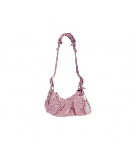 Damska torba na rami&Auml; Le Cagole Xs Z kryszta&Aring;kami kolor r&Atilde;&sup3;&Aring;&frac14;owy