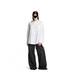 Femei Înnodate Manșetă Bluza în Alb