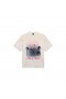 T-shirt City Of Angels srednje slijetanja prljavo-bijele boje