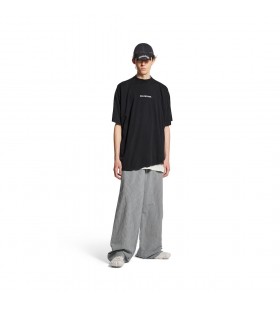 Muška dvostruki t-shirt Balenciaga Back crne boje, выцветшая