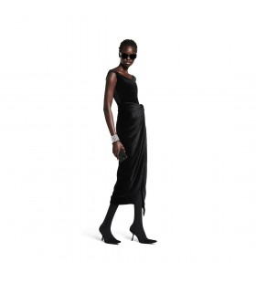 Ženska suknja s mirisom crne boje