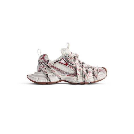 Män 3xl Extrema Skosnören Logotyp Sneaker i Beige/grå/röd/brun