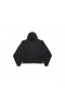 Kvinnors Balenciaga Tillbaka Beskurna Hoodie i Svart