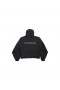 Kvinnors Balenciaga Tillbaka Beskurna Hoodie i Svart