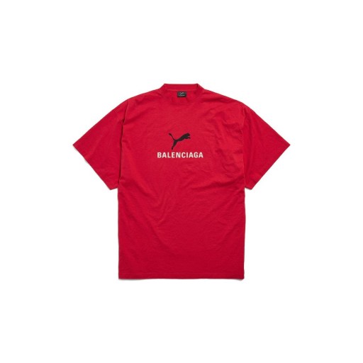 Balenciaga I Puma Kırmızı Büyük Beden Tişört