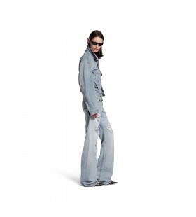 Las mujeres se montan Bajo la cintura de los Pantalones de color Azul claro