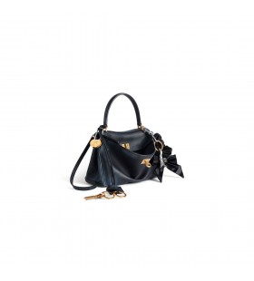 Las mujeres del Rodeo Bolso Mini Con Encantos en Azul Marino