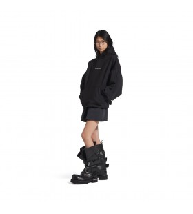La mujer, Balenciaga Espalda Recortada Sudadera con capucha en color Negro