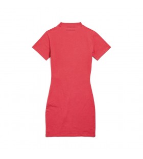 ميني المرأة تي شيرت اللباس في تلاشى الأحمر