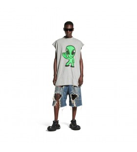 Ahoj + Dripley bez Ruk&Atilde;&iexcl;v&Aring;&macr; T-shirt v-Heather Grey