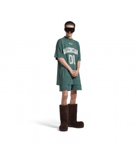 Pánské Basketbal Nadrozměrné T-shirt v Tmavě Zelená/světle Zelená