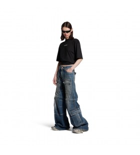 Nov&Atilde;&copy; Balenciaga Zp&Auml;t T-shirt Medium Fit v &Auml;ern&Atilde;&copy; barv&Auml;