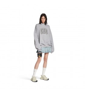 Dámské Ceo Team Logo Crewneck Límec Košile v Heather Grey
