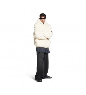 Overtøj Zip-up-Hoodie i Lys Beige