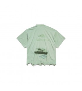 Diy-Aftryk Besk&Atilde;&yen;ret T-shirt i Salvie Gr&Atilde;&cedil;n