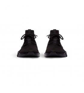 M&Atilde;&brvbar;nds Speed Lace-up Genanvendt Strik Sneaker i Sort