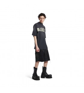 Tape Type T-shirt, Medium Pasform i Sort Falmet