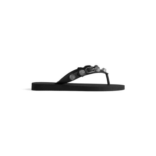 Vrouwen Cagole Thong Sandal in Zwart