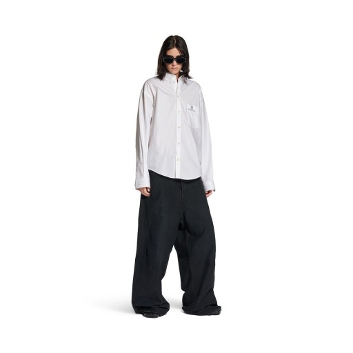 Vrouwen Grote Fit Shirt in het Wit