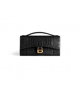 Vrouwen Zandloper Pochette Met Ketting in Zwart