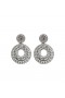 Les femmes du Palais Boucles d'oreilles Rondes en Argent Antique