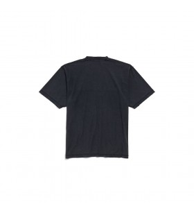 Les hommes de l'Intérieur vers l'extérieur de T-shirt Medium Fit en Noir Délavé