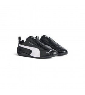 Des hommes Speedcat Cuir Balenciaga Noir/blanc