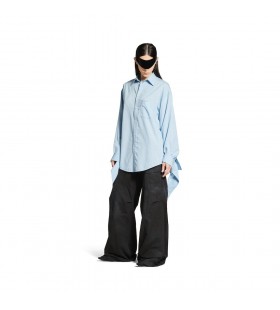 Femmes Noué Brassard Chemisier en Bleu/blanc