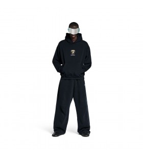 Les hommes de Balenciaga je Automobili Lamborghini Hoodie Medium Fit en Noir Délavé