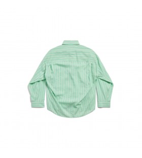 Cocon Shirt en Vert/blanc